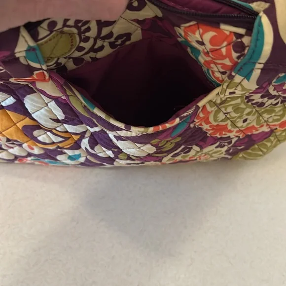 Vera Bradley Eloise Quilted Shoulder Bag in “Plum Crazy” (retired pattern) 💜💚 - Picture 12 of 15